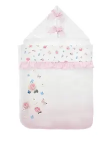 Конверт с цветочным принтом Monnalisa, белый