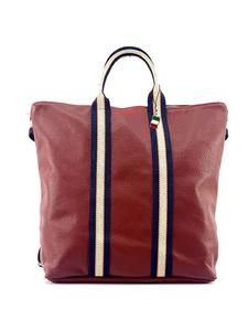 Рюкзак Florence Cityrucksack Leder, Canvas rot, blau, beige ca. 43cm