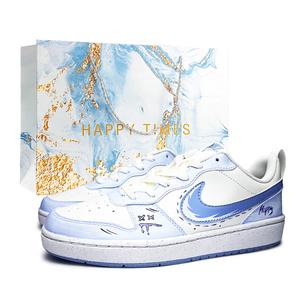 Детские скейтерские кроссовки Court Borough для младших школьников Nike, синий