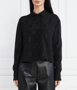 Рубашка женская Hugo свободного кроя из вискозы, черный