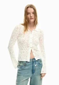 Блузка с цветочным принтом на пуговицах Desigual, White