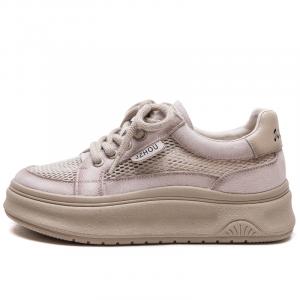 MATA Женские низкие скейтерские кеды бежевые, цвет Beige