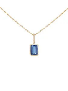 18K yellow gold Dancing Drop kyanite pendant We by WHITEbIRD, синий