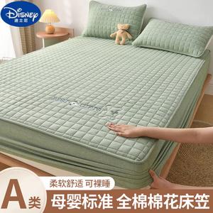 Disney Простыня на резинке 200х220 см, класс А, 100% хлопок, стеганая, цвет Bamboo Green