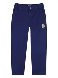 Брюки с нашивкой в виде тигра Kenzo Kids, синий