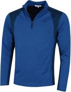 Мужской базовый слой Calvin Klein Micro Grid CK с застежкой-молнией 1/2, Ocean Blue/Navy
