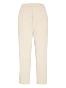 Брюки с декором Monili Brunello Cucinelli, бежевый