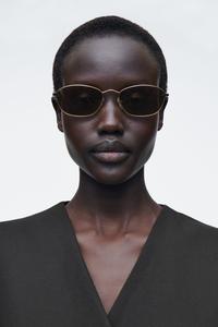 Солнцезащитные очки кошачий глаз COS, коричневый/пятнистый