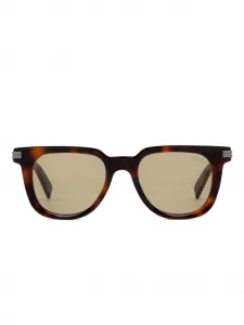 Солнцезащитные очки в квадратной оправе Zegna, коричневый