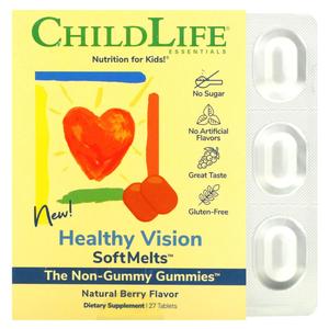 ChildLife Healthy Vision SoftMelts натуральный ягодный вкус 27 таблеток
