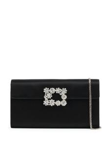 Клатч Flower с декорированной пряжкой Roger Vivier, черный