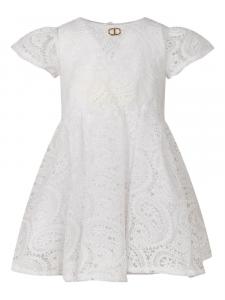 TWINSET Kids кружевное платье, белый