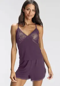 Пижама Bruno Banani (2 шт.), с красивыми кружевными деталями, фиолетовый