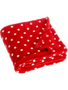 Флисовое одеяло в красный горошек Playshoes