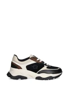 Кроссовки с шнуровкой и вставками Baldinini, черный