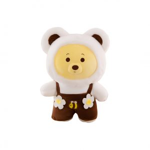 Очаровательный милый ремешок плюшевая кукла медвежонок с цветами высота 25cm/35cm/45cm FGHGF, белый