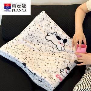 Fuanna Плед для офиса 150х200 см, высокоплотный молочный бархат, цвет Cute Dog Grooming