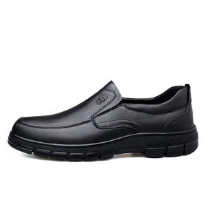 Повседневные кожаные туфли мужские с низким верхом LAORENTOU, Black