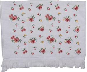 Полотенце для гостей Clayre & Eef 40х66 см, розовое, хлопковые цветы Clayre&Eef, белый