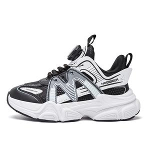 Кроссовки для бега для детей с противоскользящей амортизацией и износостойкостью HOBIBEAR, черный/белый