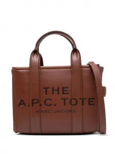 Кожаная сумка-тоут A.P.C., коричневый