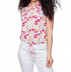 Рубашка без рукавов с пуговицами спереди цвета арбуз CHARLIE B, Watermelon