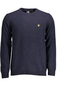 Мужской джемпер Lyle & Scott шерстяной с логотипом, темно-синий