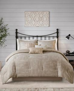 Комплект постельного белья Walter Seersucker из 7 предметов, размер California King Madison Park, серо-коричневый