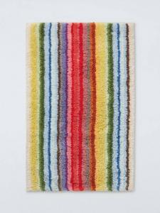 Ворсистый двусторонний полосатый хлопковый коврик для ванной John Lewis, Multi