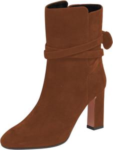 Женские ботильоны FSJ с круглым носком и перекрестной застежкой-бабочкой, массивный каблук, искусственная замша, осень-зима, праздничная обувь, размеры 4-16 США, Brown