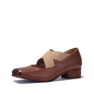 Brut Ros′e Женские туфли Мэри Джейн на массивном каблуке коричневые, цвет Brown