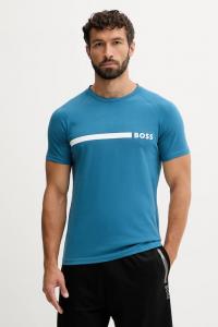 Хлопковая футболка Boss, синий