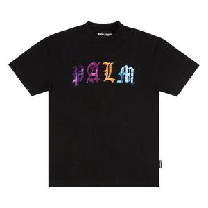 Футболка Palm Angels Gothic Logo Tee Black/Multicolor, черный