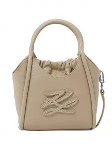 Сумка-ведро K/Autographbucket размера мини Karl Lagerfeld, бежевый
