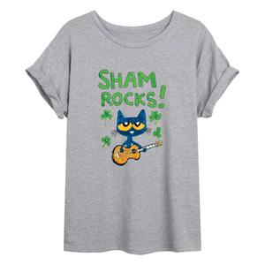Струящаяся футболка Pete The Cat Sham Rocks для юниоров Licensed Character