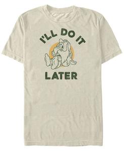 Мужская футболка Disney Snow White Sleepy I'll Do it Later с короткими рукавами Fifth Sun, тан/бежевый