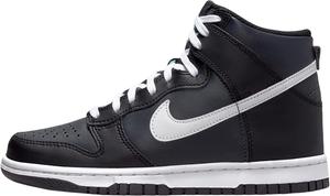 Детские кроссовки Nike Dunk High (Gs) унисекс, белый/черный