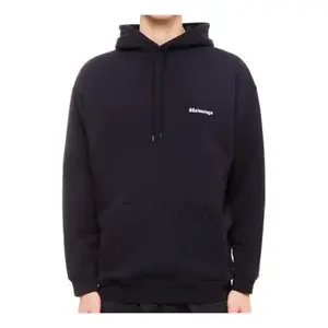 Толстовка logo embroidered hoodie 'navy' Balenciaga, синий