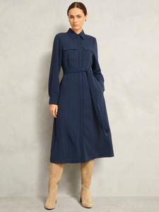 Платье-рубашка Hadley в полоску Hobbs, Midnight/Ivory