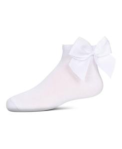 Хлопковые носки-бантик на щиколотку с бантиком для маленьких девочек MeMoi, White
