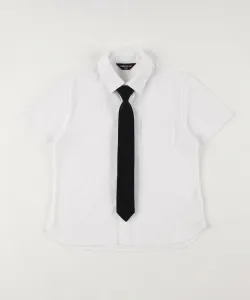 Рубашка с коротким рукавом и галстуком (100-130 см) Comme Ca Ism, цвет White