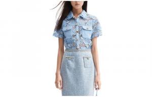 Self-portrait Рубашка Self portrait Женская Misty Blue