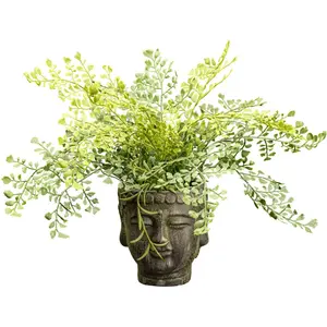 Креатив зеленое искусственное растение «Адиантум куст», в необычной таре Creativ Green, зеленый