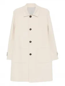 Однобортное пальто с накладными карманами Eleventy, нейтральный