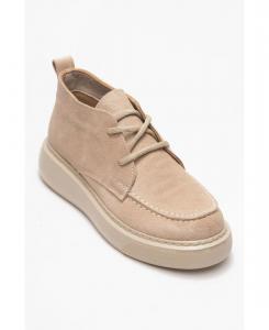 Женские кожаные ботинки-чукка Lilya Forever & Always Shoes, Beige suede leather