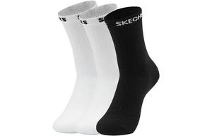 Унисекс носки до середины икры Skechers, 3 пары (белый+белый+черный)