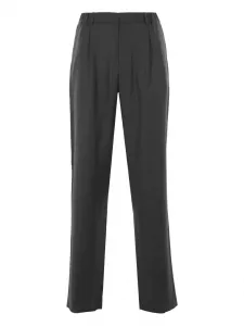 Брюки прямого кроя с эластичным поясом Agnona, серый