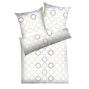 Комплект постельного белья Soft Terry Круги разноцветный 155 x 200 см + 80 x 80 см Dyckhoff