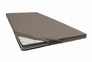 Простыня Janine "TOPPER 5001/", с эластичным краем по низу 140-160х200-220 см, 1 шт., серо-коричневый