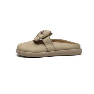 Женские сандалии с закрытым носком и резиновой подошвой, устойчивые к истиранию JOSINY, Apricot